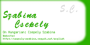 szabina csepely business card